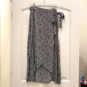 AE Cheetah Midi Wrap Skirt